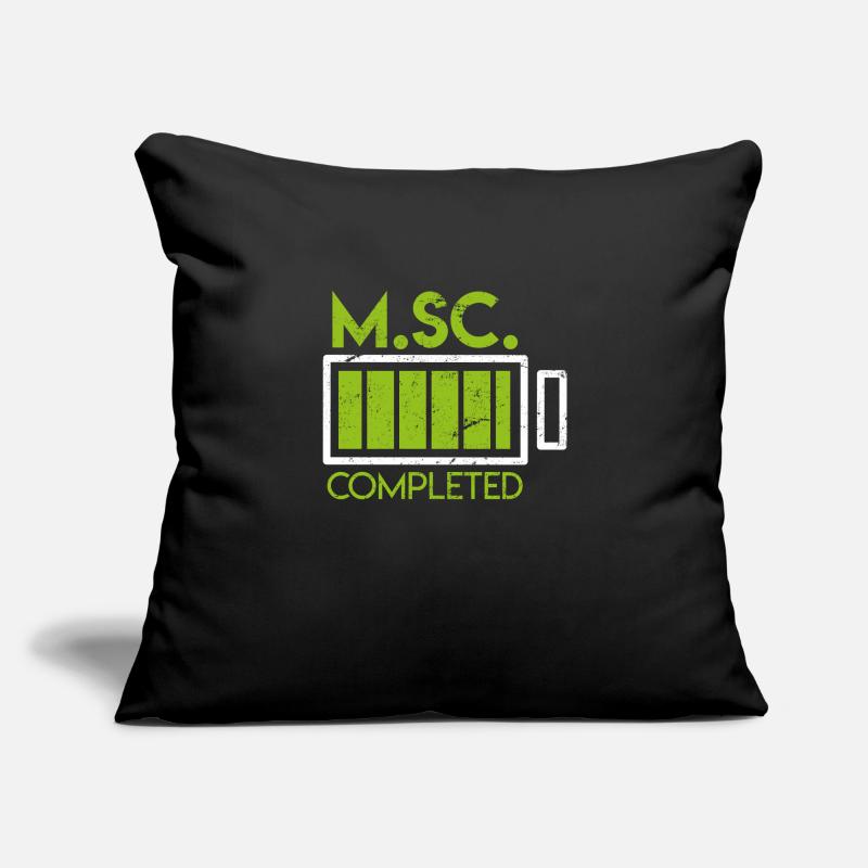 M.Sc. completed Master Abschluss Spruch Geschenk Sofakissenbezug 45 x 45 cm