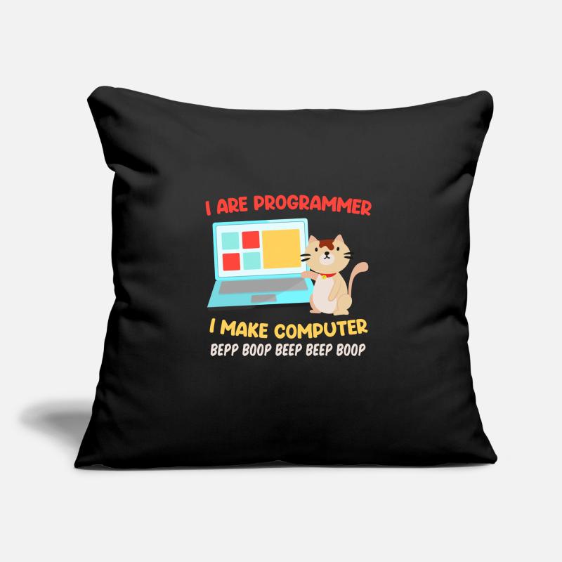 Programmierer Katzen Spruch Witz I are Programmer Sofakissenbezug 45 x 45 cm