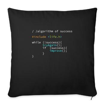 Entwickler Programmierer Erfolgs Code Coder - Sofakissenbezug 45 x 45 cm - Schwarz - Vorne