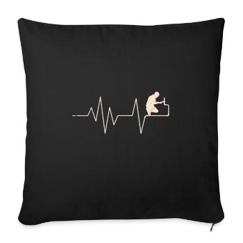 Mécanicien d’installation Plomberie- chauffage- climatisation - Housse de coussin décorative 45 x 45 cm - noir - Devant