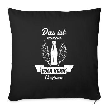 Cola Korn Party Feiern Uniform Vatertag - Sofakissenbezug 45 x 45 cm - Schwarz - Vorne