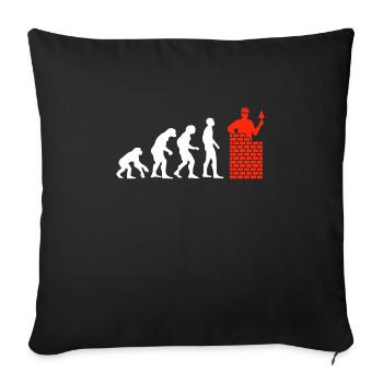 Craftsman Mason Gift DiyEr Evolution - Sofa pillowcase 17,3'' x 17,3'' (45 x 45 cm) - black - Front