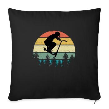 Scooter Scooter Scooter Gift Vintage Retro - Sofa pillowcase 17,3'' x 17,3'' (45 x 45 cm) - black - Front