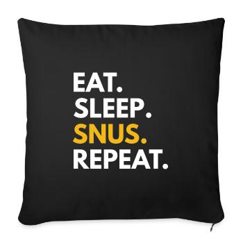 Snus Tabak Nikotin Schweden - Sofakissenbezug 45 x 45 cm - Schwarz - Vorne