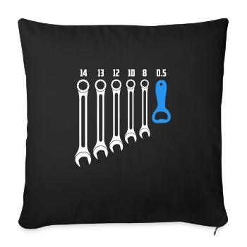 Mécanicien automobile Bouders - Housse de coussin décorative 45 x 45 cm - noir - Devant