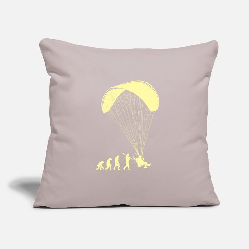 Paramoteur Evolution Singe Homme Parapente Housse de coussin décorative 45 x 45 cm