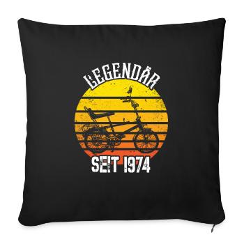 Legendär 1974 Jahrgang Bonanza Fahrrad Kult Gang - Sofakissenbezug 45 x 45 cm - Schwarz - Vorne
