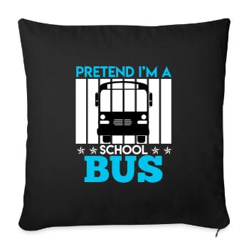 Bus saying bus driver bus driver gift - Sofa pillowcase 17,3'' x 17,3'' (45 x 45 cm) - black - Front