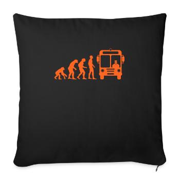Bus chauffeur de bus chauffeur de bus cadeau singe homme - Housse de coussin décorative 45 x 45 cm - noir - Devant