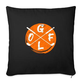Golf club de golf cool Logo Club de golf - Housse de coussin décorative 45 x 45 cm - noir - Devant
