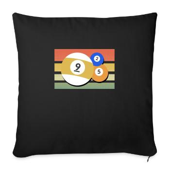 8-Ball Pool Player Billiards Player Billiards - Sofa pillowcase 17,3'' x 17,3'' (45 x 45 cm) - black - Front