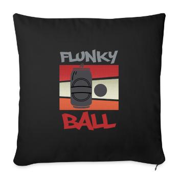 Drinking game Flunkyball Student Party - Sofa pillowcase 17,3'' x 17,3'' (45 x 45 cm) - black - Front