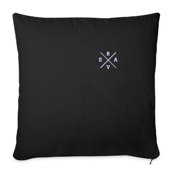 Rave rave poche de poche de la poitrine Techno - Housse de coussin décorative 45 x 45 cm - noir - Devant