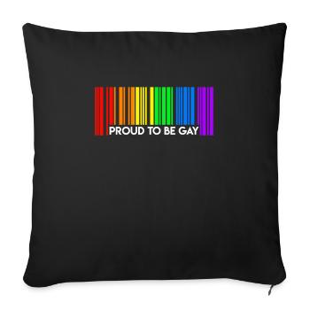 Proud to be Gay Pride LGBT Pride Gay Cadeau - Housse de coussin décorative 45 x 45 cm - noir - Devant