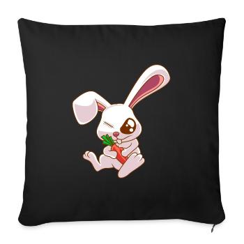 Eyed Rabbit Zombie Rabbit Gift - Sofa pillowcase 17,3'' x 17,3'' (45 x 45 cm) - black - Front