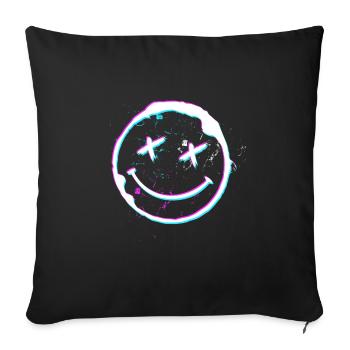 Techno Musik Psy Trance Acid Hardtekk - Sofakissenbezug 45 x 45 cm - Schwarz - Vorne