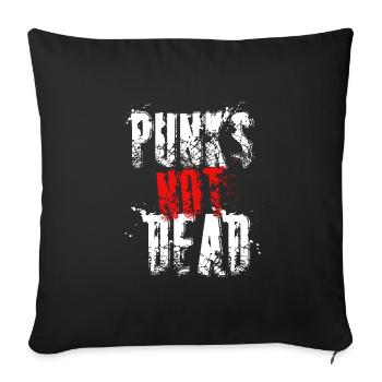 Punk is not Dead Punks Rock Punker Rockmusik - Housse de coussin décorative 45 x 45 cm - noir - Devant