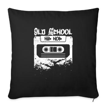 Old School Hip Hop 90 Rap Rap Musique - Housse de coussin décorative 45 x 45 cm - noir - Devant