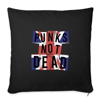 Rocker Rock Music Saying Punk is not Dead Punk Rock - Sofa pillowcase 17,3'' x 17,3'' (45 x 45 cm) - black - Front