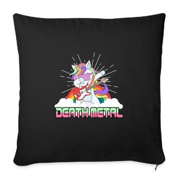 Unicorn Musician Punk Rock Death Metal Heavy Metal - Sofa pillowcase 17,3'' x 17,3'' (45 x 45 cm) - black - Front