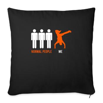Breakdancer lustiger Spruch Urban Dance Symbol - Sofakissenbezug 45 x 45 cm - Schwarz - Vorne