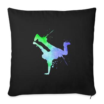 Breakdancer Graffiti Hip Hop B-Boy Street Art - Housse de coussin décorative 45 x 45 cm - noir - Devant