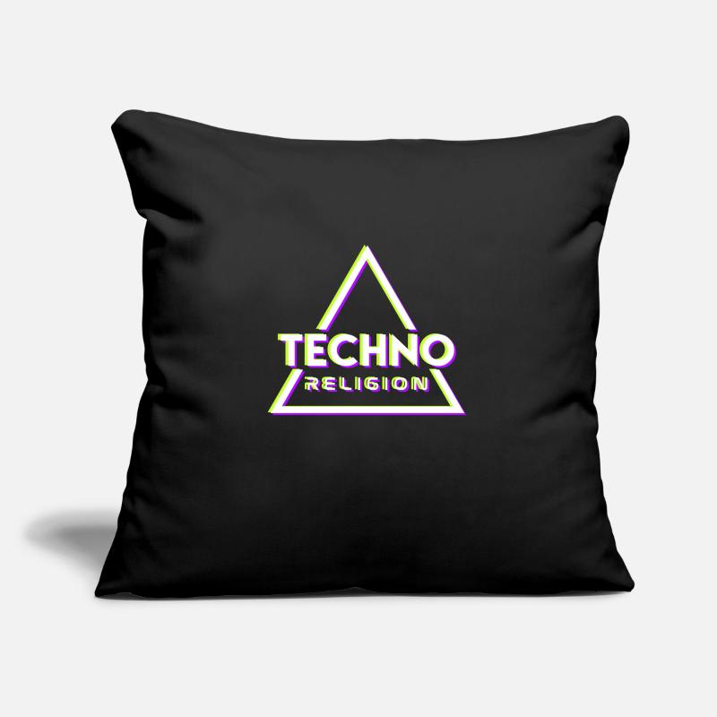 Techno Religion Electro Music EDM Hardstyle Sofa pillowcase 17,3'' x 17,3'' (45 x 45 cm)