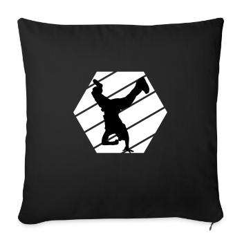 B-Boy Breakdance Street Art Tänzer Breakdancer - Sofakissenbezug 45 x 45 cm - Schwarz - Vorne
