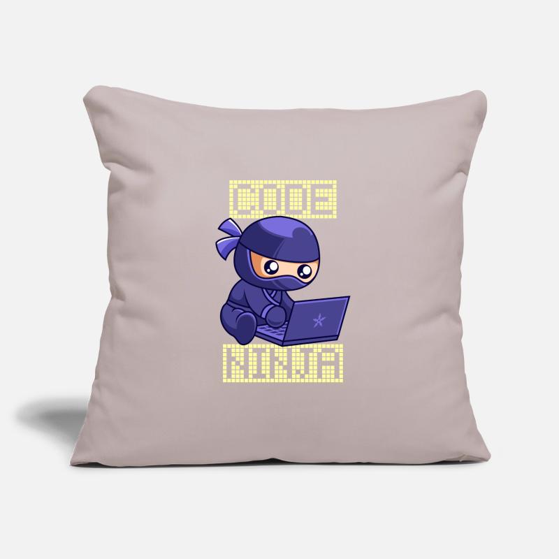 Code Ninja Coder Sofware développeur programmeur Housse de coussin décorative 45 x 45 cm