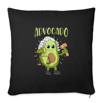 Law Avocado Advocado Lawyers Gift Student - Sofa pillowcase 17,3'' x 17,3'' (45 x 45 cm) - black - Front