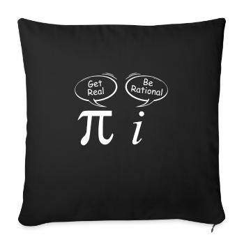 Pi Get Real je suis une blague de mathématicien rationnel - Housse de coussin décorative 45 x 45 cm - noir - Devant