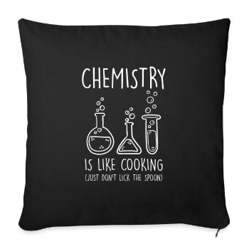 La chimie, c’est comme les techniciens de laboratoire des chimistes de cuisine - Housse de coussin décorative 45 x 45 cm - noir - Devant