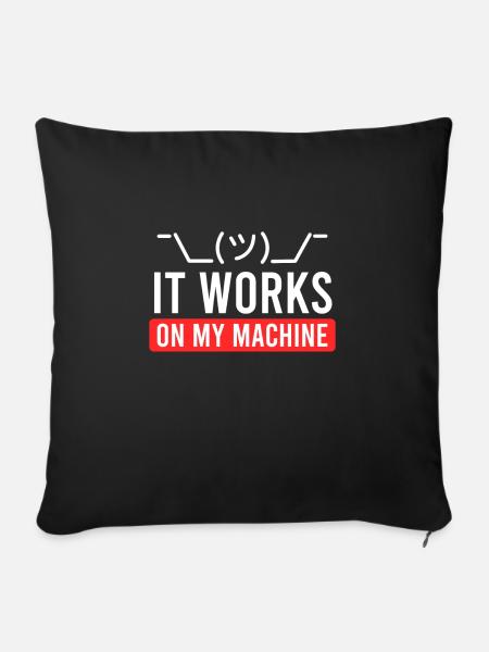 Coder Spruch Software Tester Debugging Informatik - Sofakissenbezug 45 x 45 cm - Schwarz