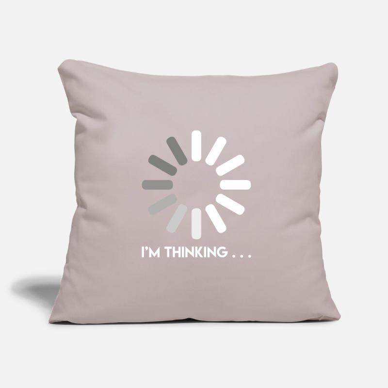 Programmeur blague je pense à coder Housse de coussin décorative 45 x 45 cm