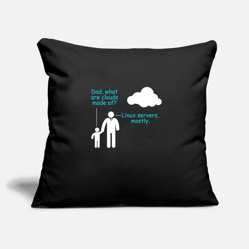 Coder Logiciel Développeur Blague Cloud Linux Server Housse de coussin décorative 45 x 45 cm
