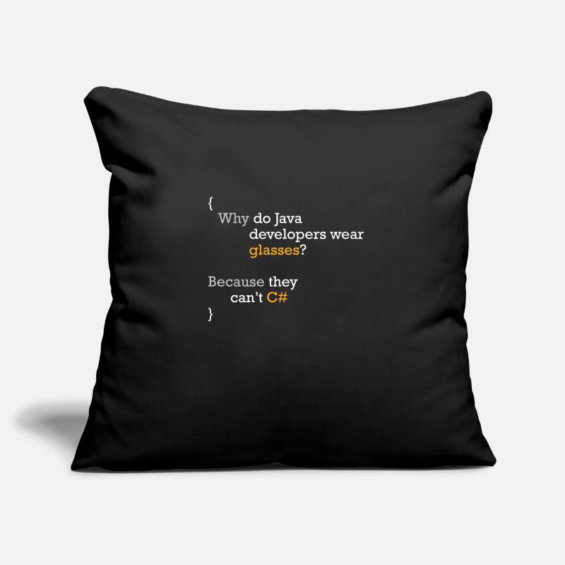 C# Code blague programmeur Hacker C Sharp Coder Housse de coussin décorative 45 x 45 cm