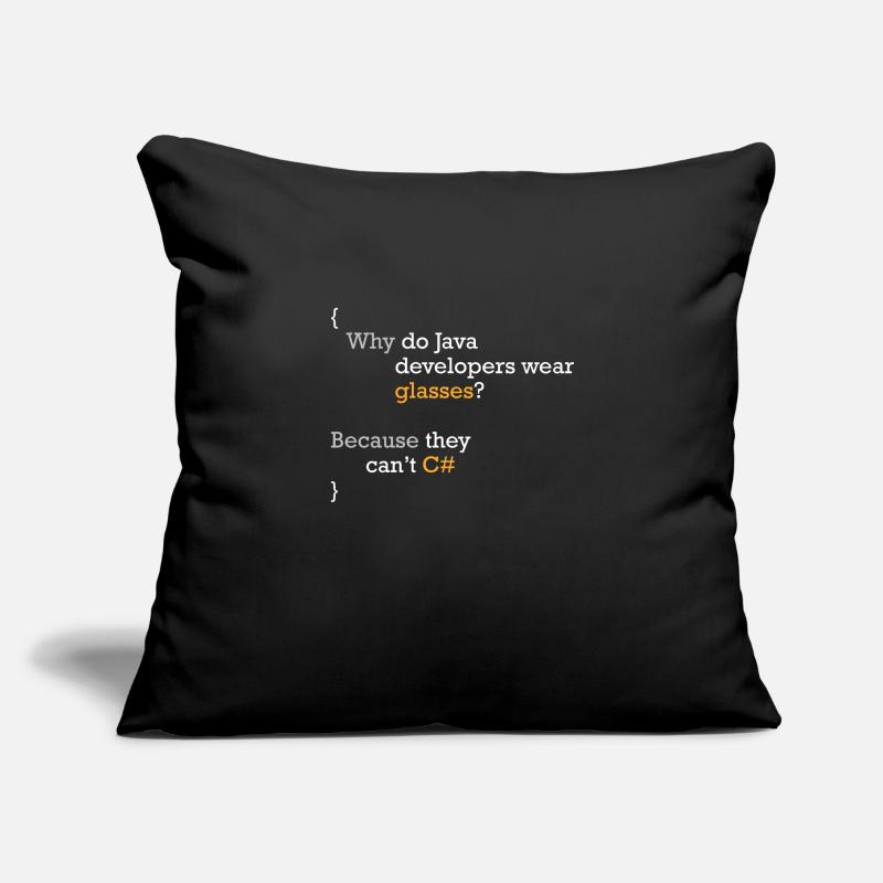 C# Code blague programmeur Hacker C Sharp Coder Housse de coussin décorative 45 x 45 cm
