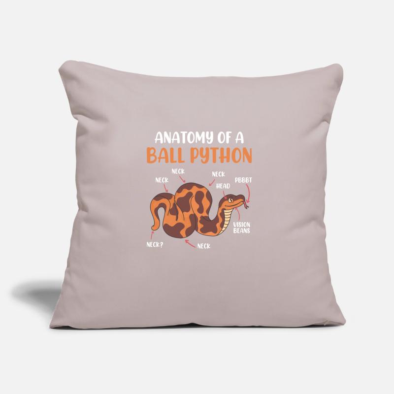 Snake Anotomy of a King Python Ball Python Sofa pillowcase 17,3'' x 17,3'' (45 x 45 cm)