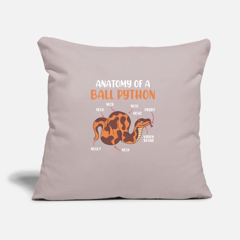 Snake Anotomy of a King Python Ball Python Sofa pillowcase 17,3'' x 17,3'' (45 x 45 cm)