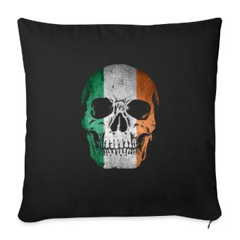 Ireland IrishMan Skull Ireland Flag love Ireland Gift - Sofa pillowcase 17,3'' x 17,3'' (45 x 45 cm) - black - Front