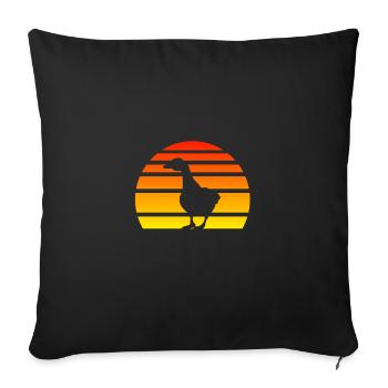 Duck Silhouette Goose - Sofa pillowcase 17,3'' x 17,3'' (45 x 45 cm) - black - Front