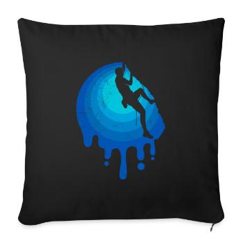 Climbing Climbing Rock Climbing Climbing Holidays - Sofa pillowcase 17,3'' x 17,3'' (45 x 45 cm) - black - Front