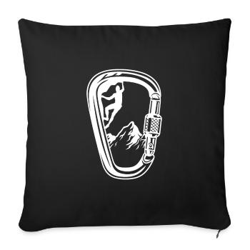 Climbing holiday Rock climbing Free climbing Climbing - Sofa pillowcase 17,3'' x 17,3'' (45 x 45 cm) - black - Front