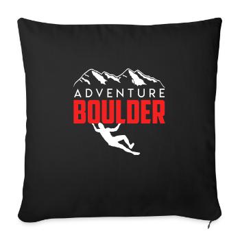 Aventure Bouldern Salle d’escalade Boulder - Housse de coussin décorative 45 x 45 cm - noir - Devant