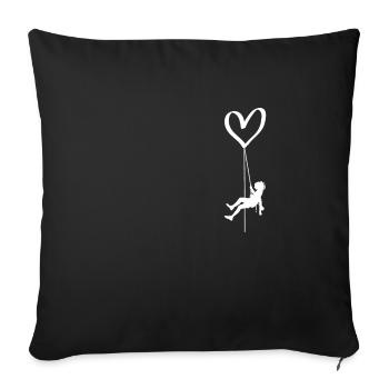 Climbing Heart Mountaineering Chest Pocket Rock Climbing - Sofa pillowcase 17,3'' x 17,3'' (45 x 45 cm) - black - Front