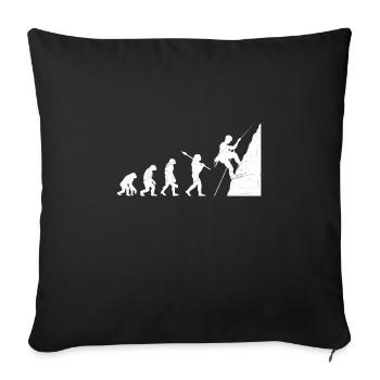 Kletterurlaub Klettern Bouldern Kletterer - Sofakissenbezug 45 x 45 cm - Schwarz - Vorne