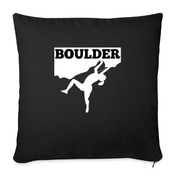 Boulder Climbing Climbing Climbing Hall - Sofa pillowcase 17,3'' x 17,3'' (45 x 45 cm) - black - Front