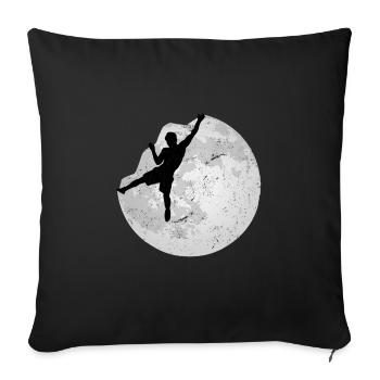 Sports d’escalade Escalade Bouldern Pleine Lune Escalade - Housse de coussin décorative 45 x 45 cm - noir - Devant
