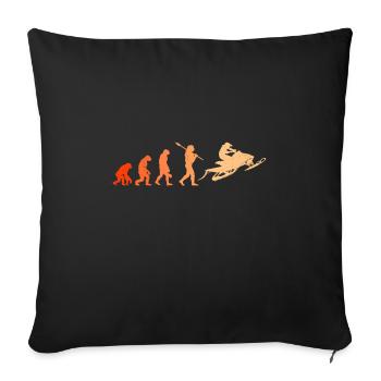 Snowmobile Evolution Snowmobile Snowmobile - Sofa pillowcase 17,3'' x 17,3'' (45 x 45 cm) - black - Front