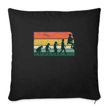 Retro Grimpeurs Alpinistes Escalades - Housse de coussin décorative 45 x 45 cm - noir - Devant